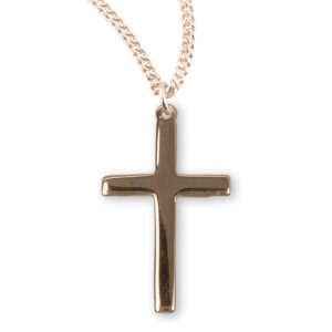 Gold Over Sterling Silver High Polished Cross