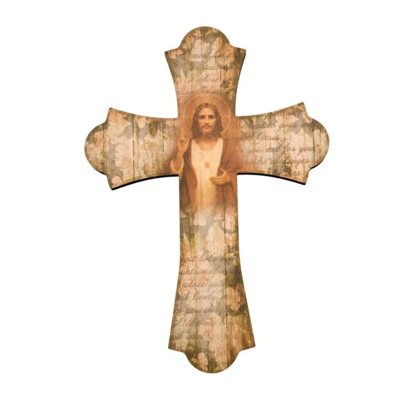 Sacred Heart Wood Cross