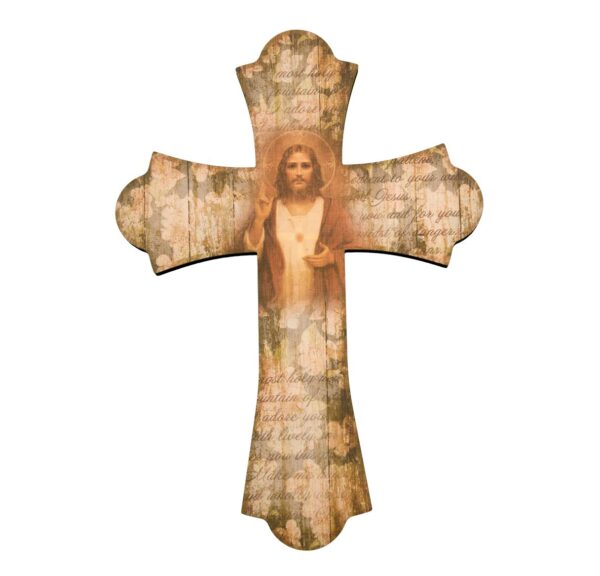 Sacred Heart Wood Cross