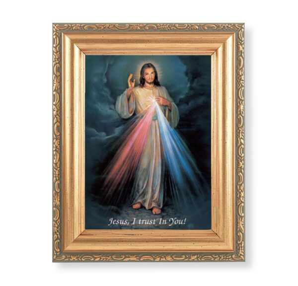 Divine Mercy Gold Frame