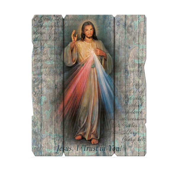 Divine Mercy Wood Plaque