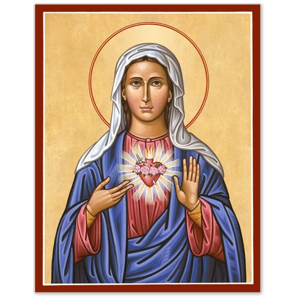 Immaculate Heart of Mary Wood Icon