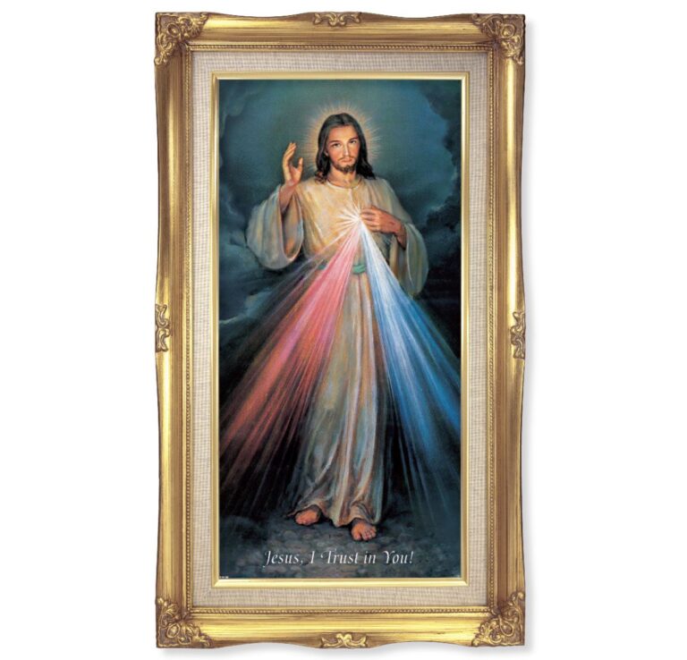 Large Format Gold Frame Divine Mercy