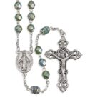 7mm Teal Glass Bead Rosary