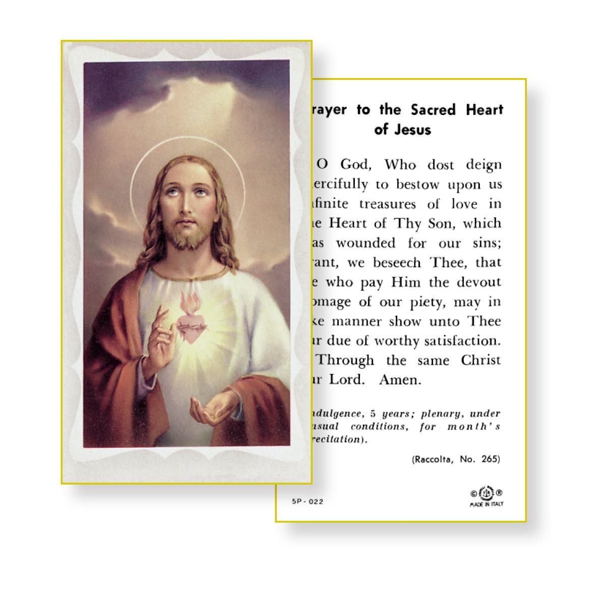 Prayer to the Sacred Heart of Jesus Holy Card Prayer to the Sacred Heart of Jesus Holy Card